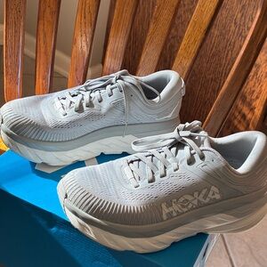 Hoka Light Gray Athletic Sneakers